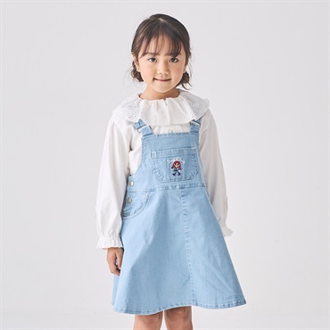 ダディコ刺繍デニムジャンパースカート ジャンパースカート｜子供服