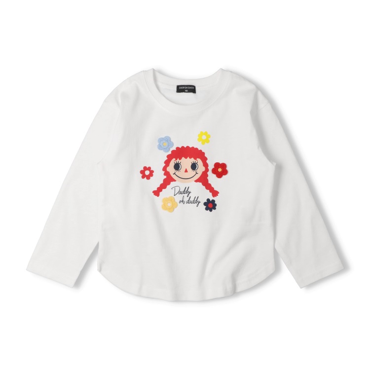 *ダディコプリント長袖Tシャツ(ホワイト-130cm)