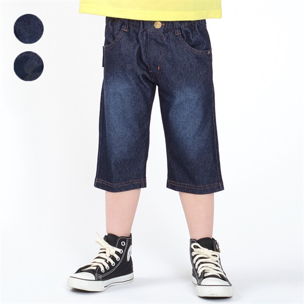 無地・迷彩柄デニムニットハーフパンツ ハーフ・ショートパンツ｜子供