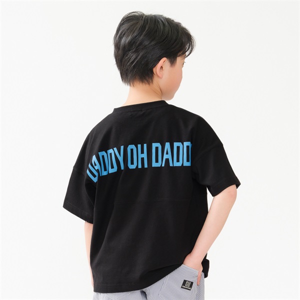 *ロゴバックプリント半袖Tシャツ(ブラック-140cm)