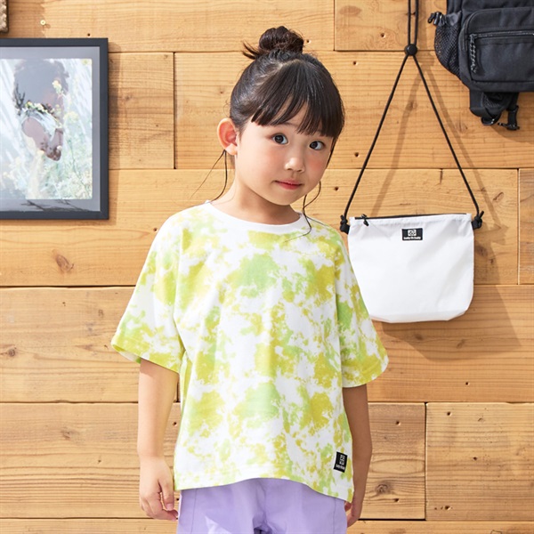 グラデーションタイダイプリント半袖Tシャツ(イエロー-90cm)
