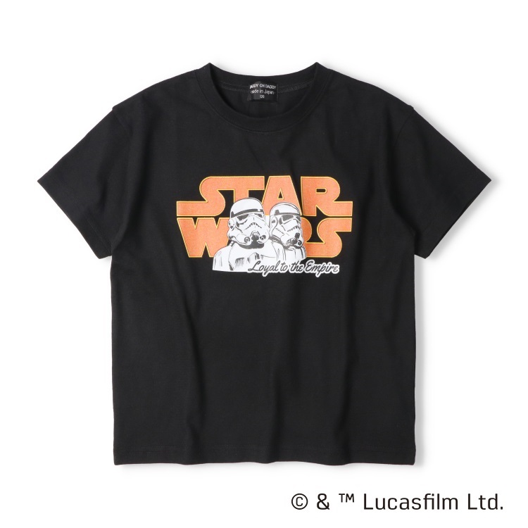 *スターウォーズ/ロゴ半袖Tシャツ(ブラック-130cm)