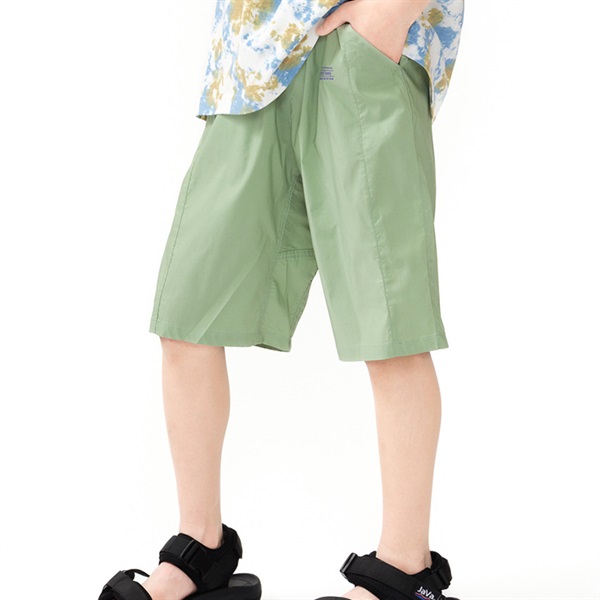 タイプライター5分丈ハーフパンツ(140-160cm)(グリーン-140cm)