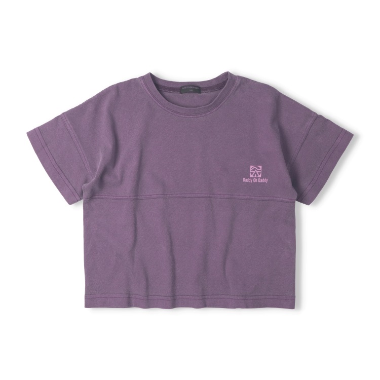 バックプリント半袖Tシャツ(パープル-120cm)