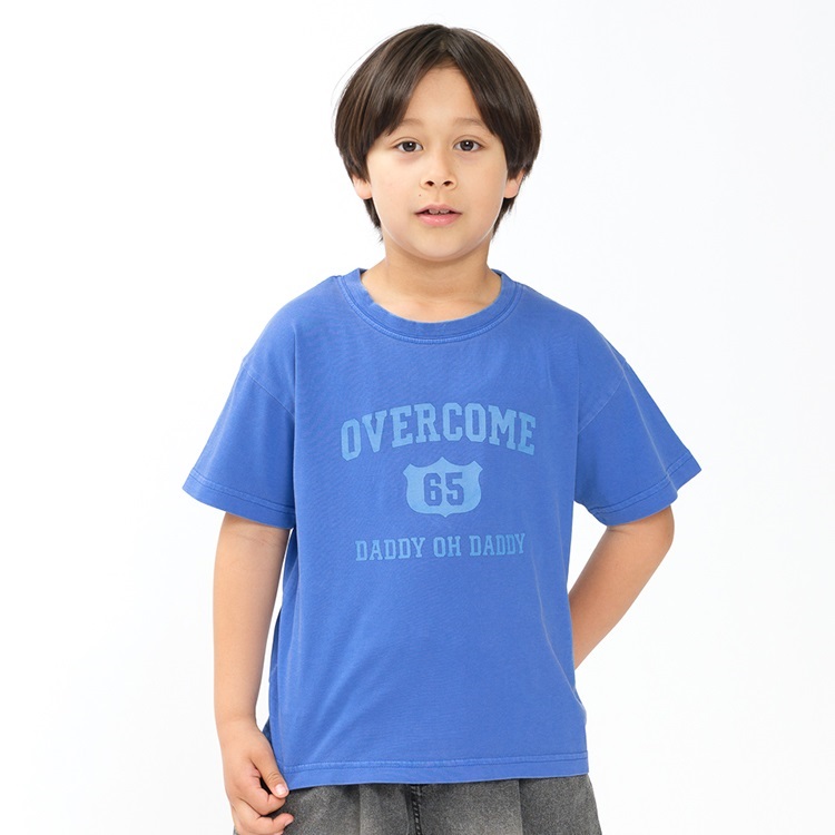 ロゴプリント半袖Tシャツ(ブルー-140cm)