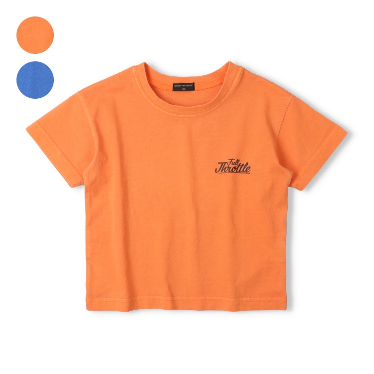 車バックプリント半袖Tシャツ