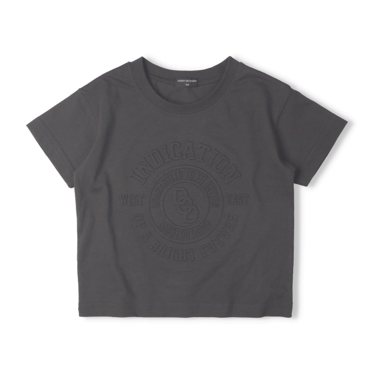 エンボス加工半袖Tシャツ(ブラック-110cm)