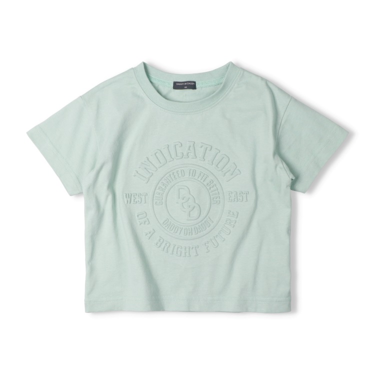 エンボス加工半袖Tシャツ(グリーン-140cm)