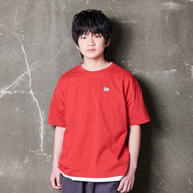 【WEB限定】バックプリント半袖Tシャツ(レッド-160cm)