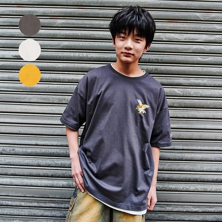 【WEB限定】刺繍風プリント半袖スカTシャツ