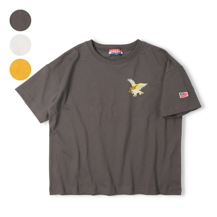 *【WEB限定】刺繍風プリント半袖スカTシャツ