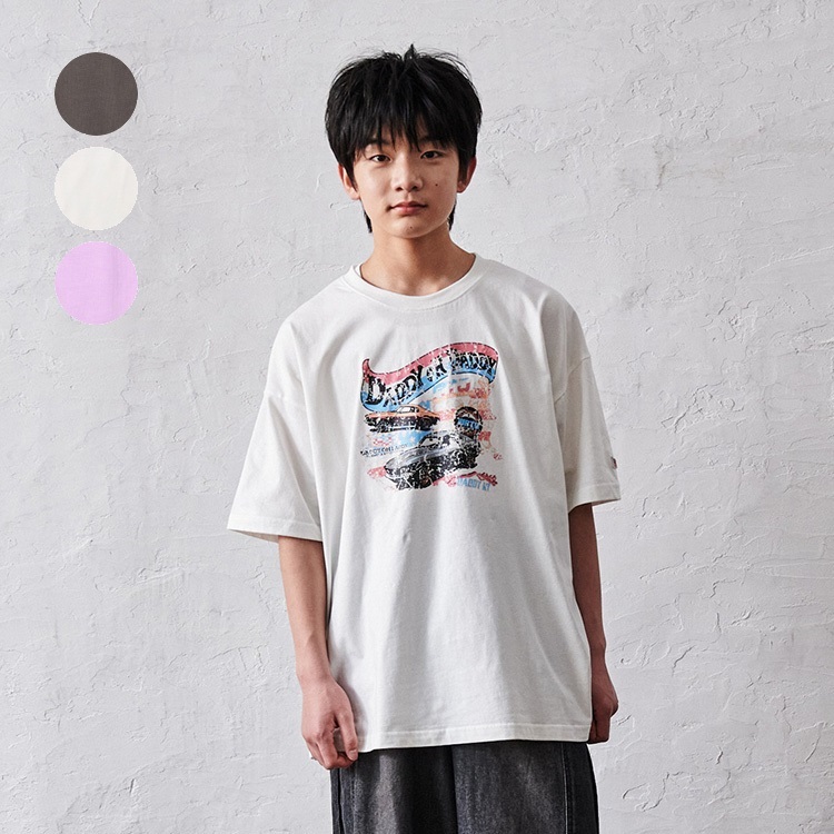 【WEB限定】車かすれプリント半袖Tシャツ