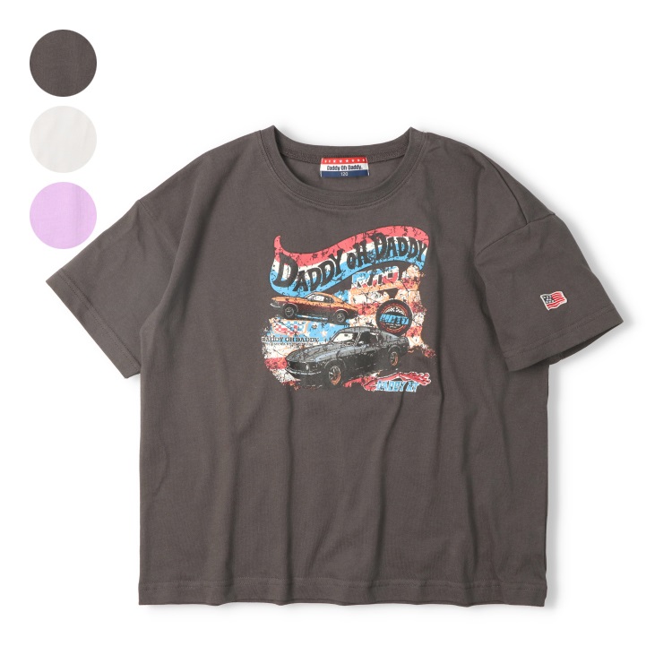 *【WEB限定】車かすれプリント半袖Tシャツ