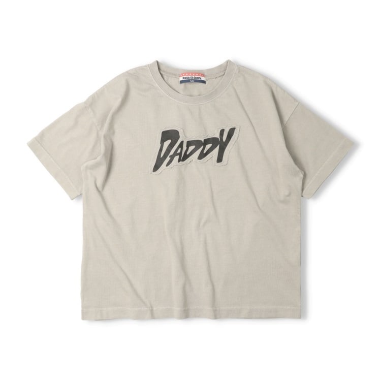 【WEB限定】ロゴアップリケ半袖Tシャツ(グレージュ-120cm)