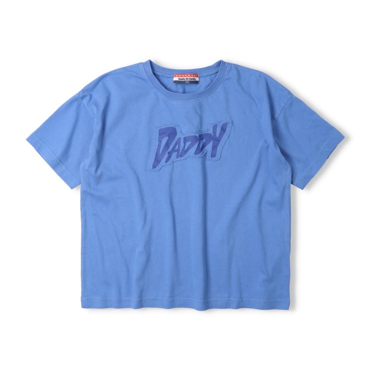 【WEB限定】ロゴアップリケ半袖Tシャツ(ブルー-170cm)