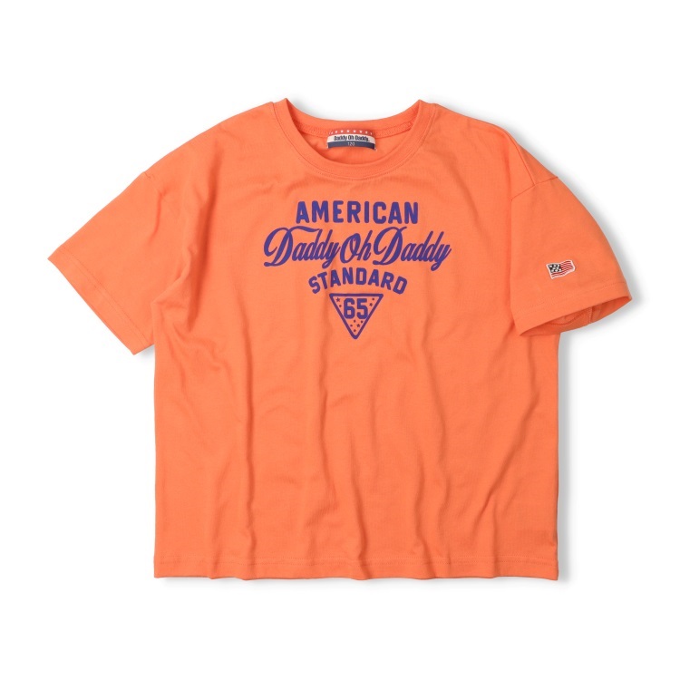 *【WEB限定】フロッキープリント半袖Tシャツ(オレンジ-170cm)