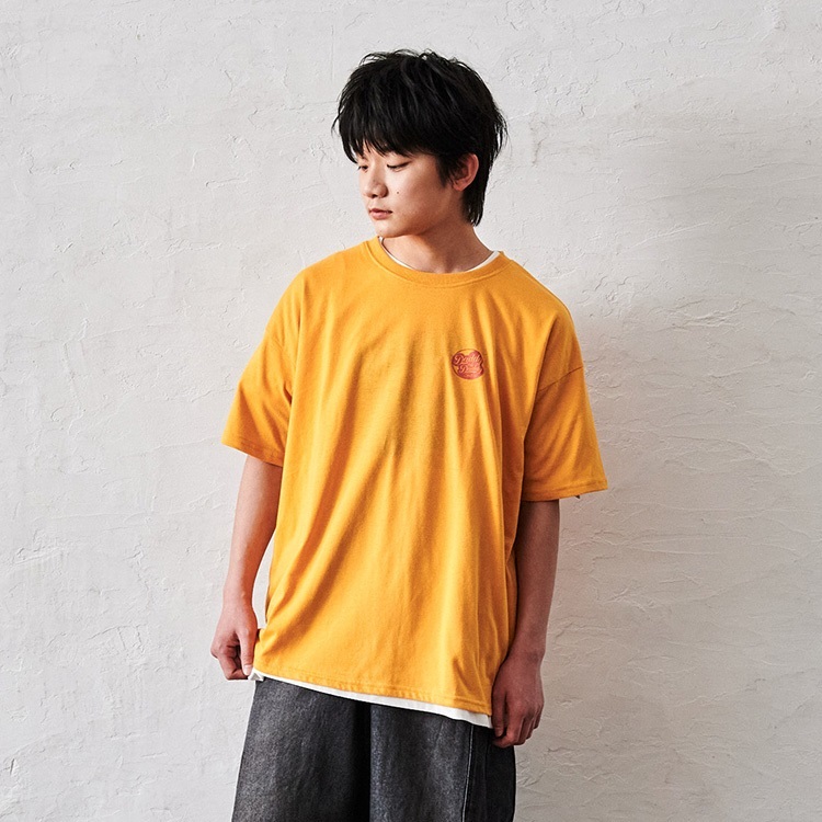 【WEB限定】前後プリント半袖Tシャツ(イエロー-130cm)