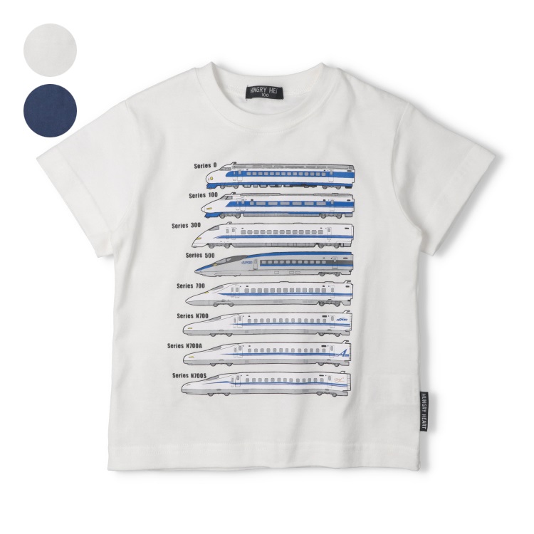 歴代新幹線電車プリント半袖Tシャツ