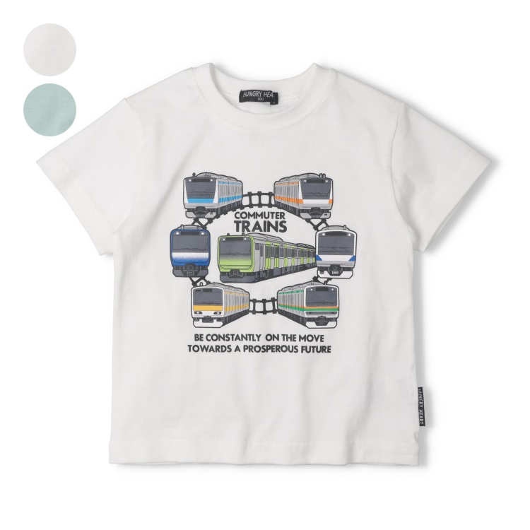 JR在来線電車プリント半袖Tシャツ