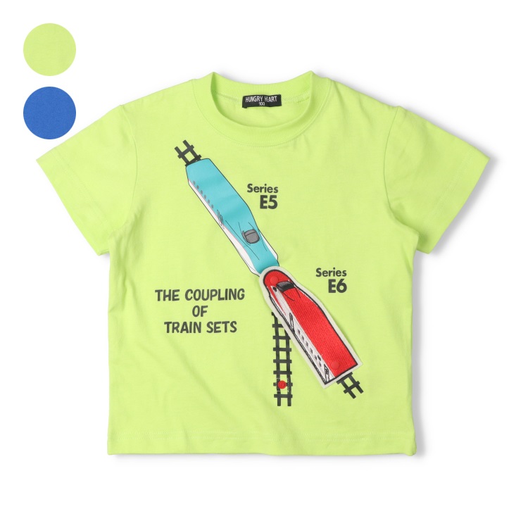 新幹線電車こまちはやぶさ連結半袖Tシャツ 半袖Tシャツ｜子供服