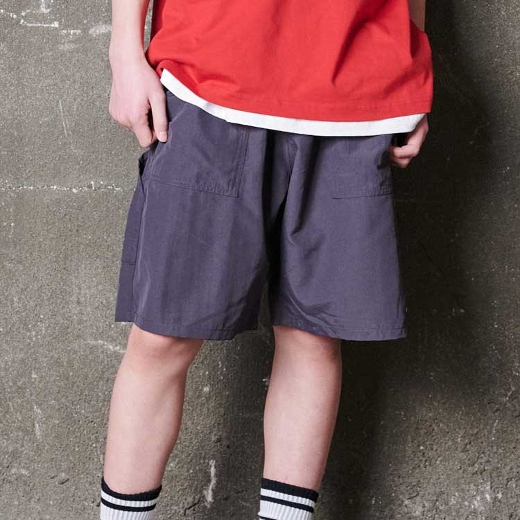 ナイロン5分丈ハーフパンツ(ブラック-130cm)