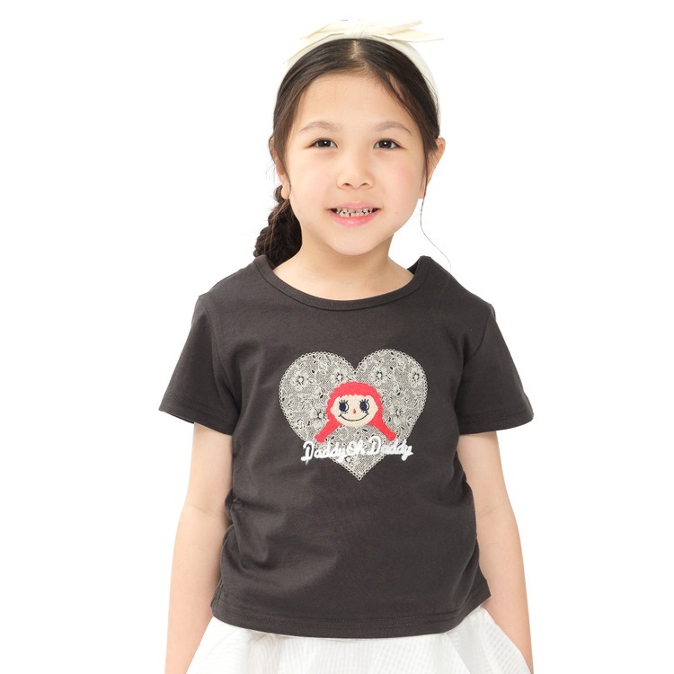ダディコ刺繍半袖Tシャツ(ブラック-120cm)