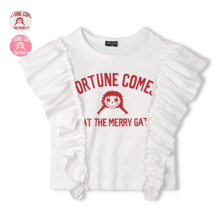 ダディコプリントフリルTシャツ