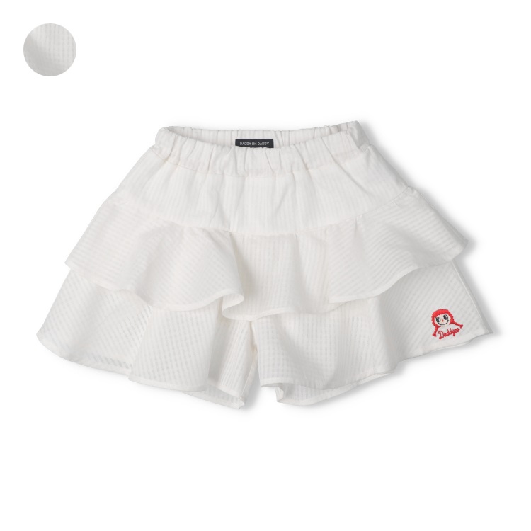 ダディコ刺繍フリルショートパンツ