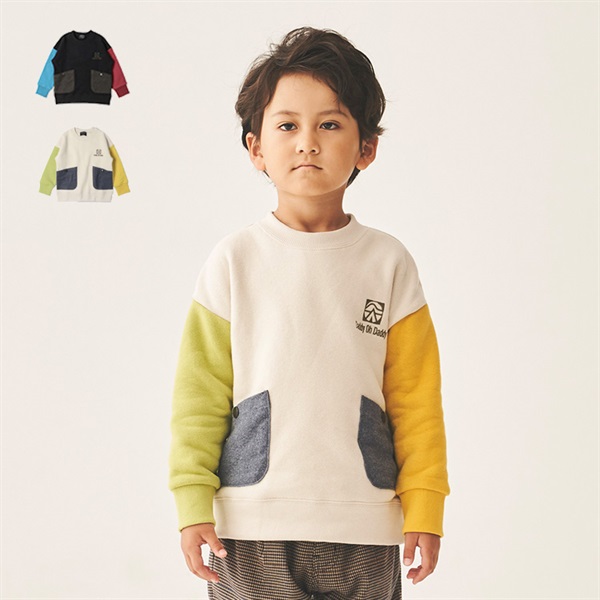 ミッドエアー裏起毛バイカラートレーナー トレーナー｜子供服