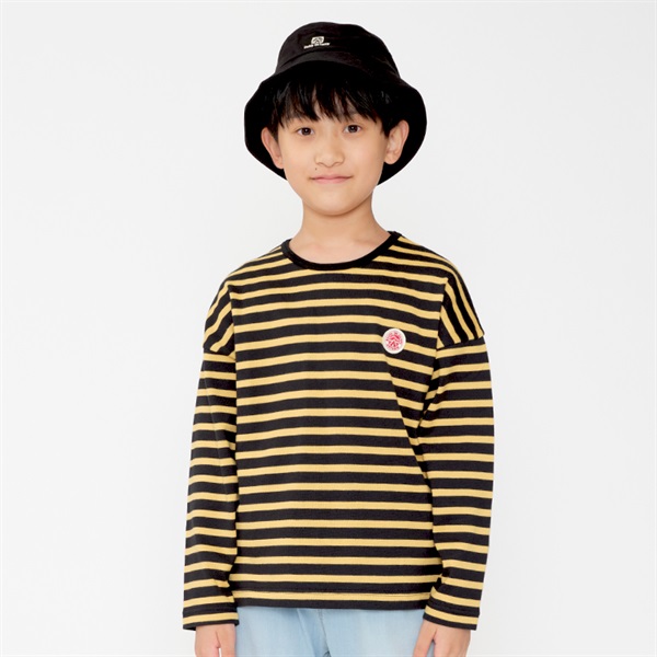 先染めボーダー長袖Tシャツ・ロンT(140cm-160cm) 長袖Tシャツ｜子供服