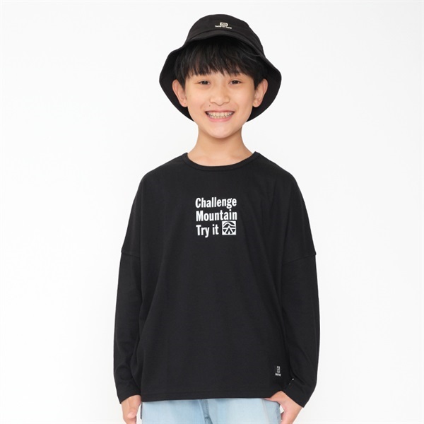 バックプリントワイド長袖Tシャツ・ロンT 長袖Tシャツ｜子供服