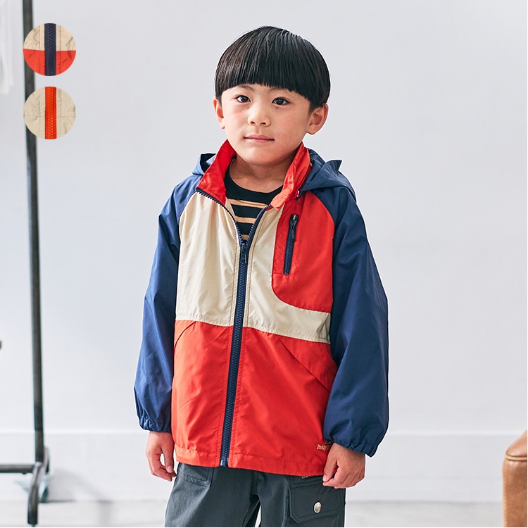 *フード収納裏メッシュタフタジャケット