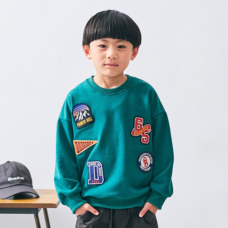 ワッペン付裏毛トレーナー トレーナー｜子供服・ベビー服の通販は