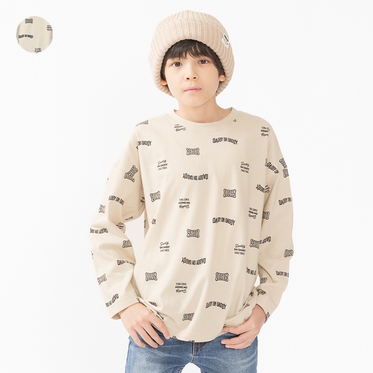 ダディロゴ総柄長袖Tシャツ