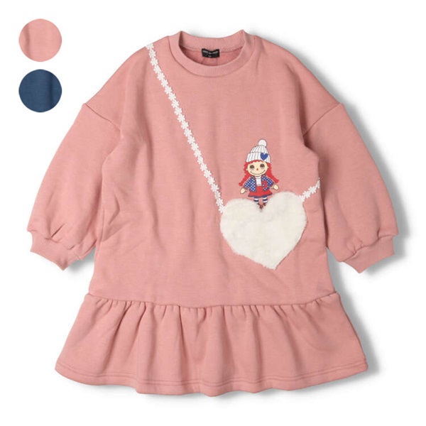 爆温】ボアポシェット裏起毛ワンピース ワンピース｜子供服・ベビー服