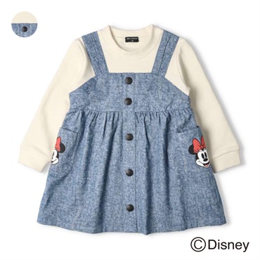 ミニーマウス/ポケット付きワンピース ワンピース｜子供服・ベビー服の
