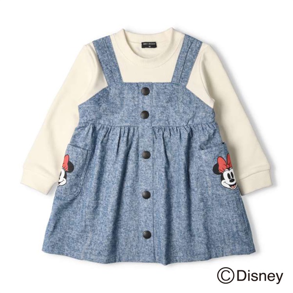ミニーマウス/ポケット付きワンピース ワンピース｜子供服・ベビー服の