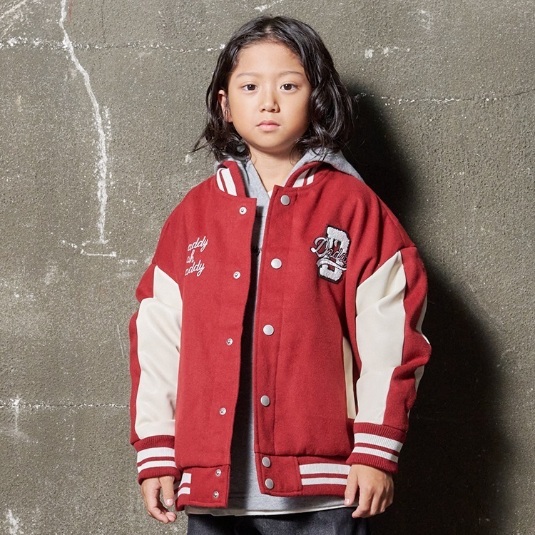 【WEB限定】ロゴワッペン付ジャケット(レッド-160cm)