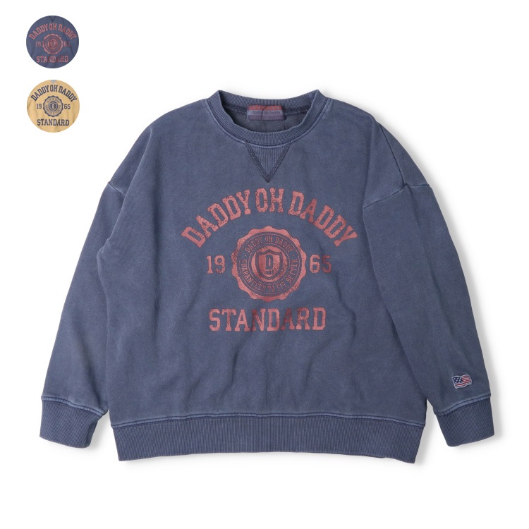 【WEB限定】カレッジ風ロゴプリント裏毛トレーナー