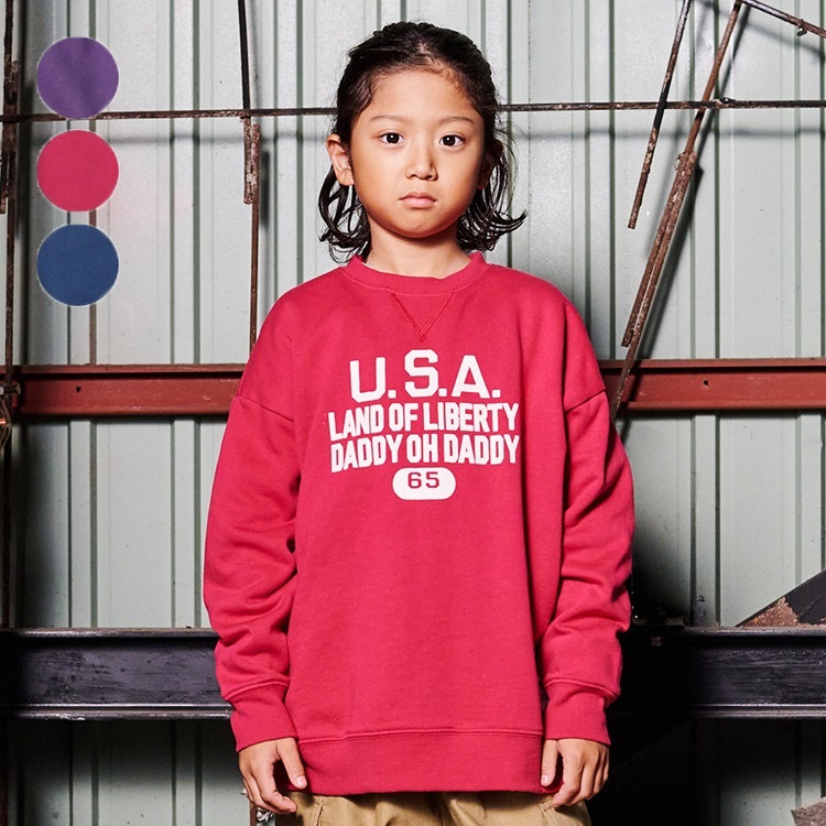 WEB限定】フロッキープリント裏起毛トレーナー トレーナー｜子供服