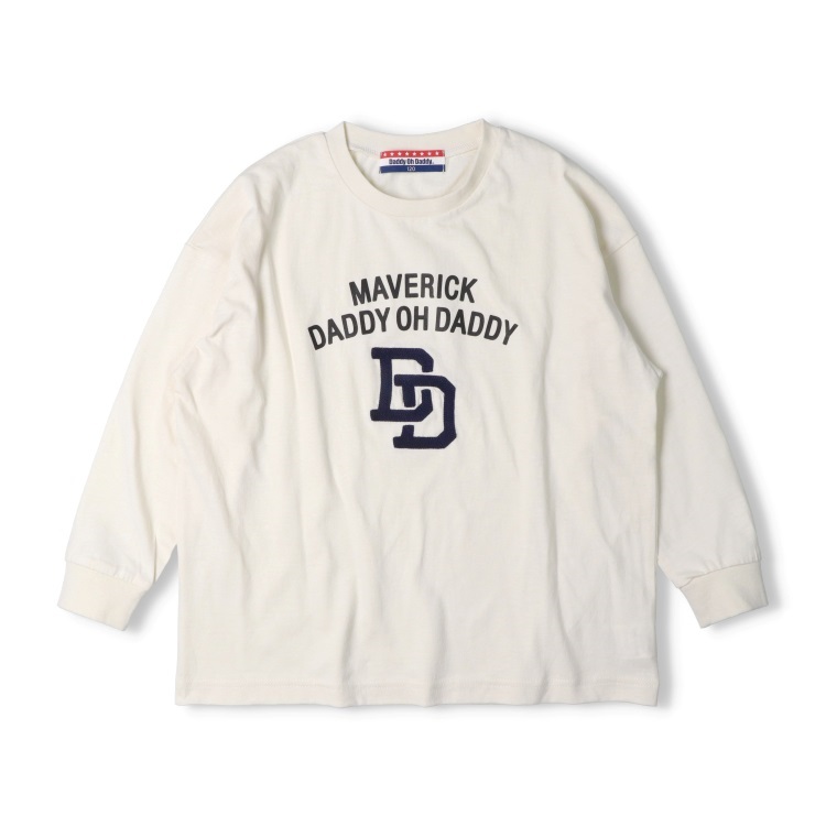 【WEB限定】チェーン刺繍長袖Tシャツ(オフホワイト-150cm)