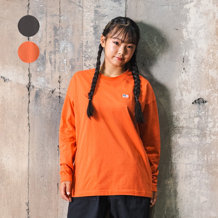 *【120～170cm】ロゴバックプリント長袖Tシャツ