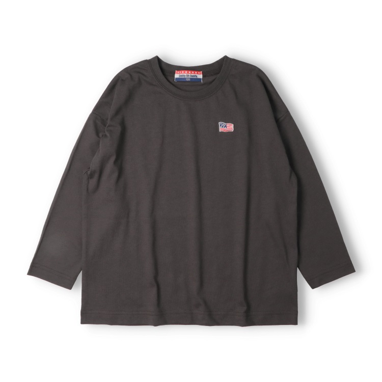 *【120～170cm】ロゴバックプリント長袖Tシャツ(スミブラック-170cm)