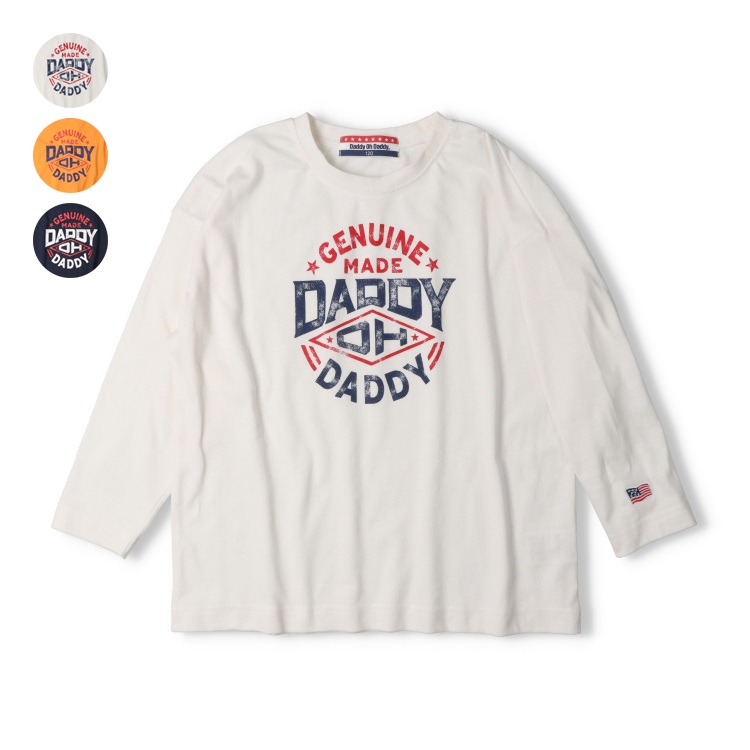 【120～170cm】ロゴプリント長袖Tシャツ