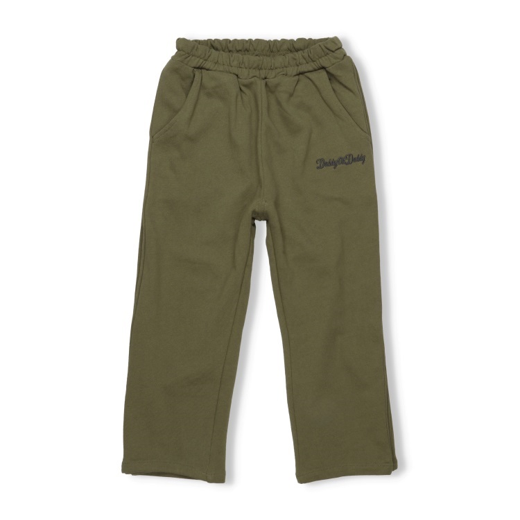 【WEB限定】2WAYシルエット裏毛ロングパンツ(カーキグリーン-150cm)