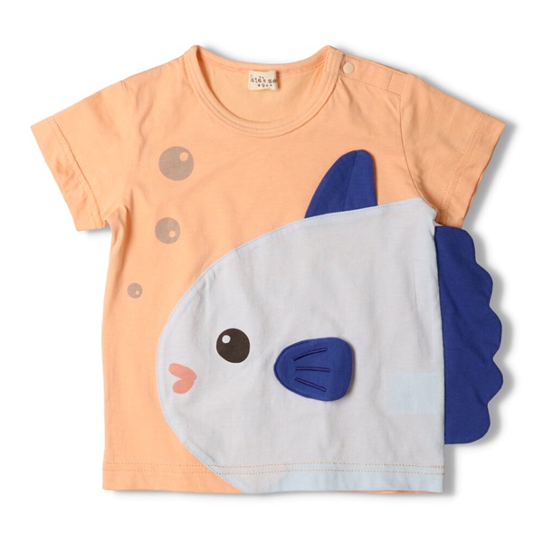 海の生き物半袖Ｔシャツ(マンボウ-90cm)