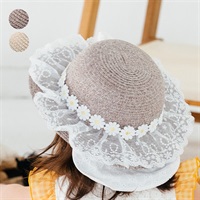 お花レースポリブレードハット