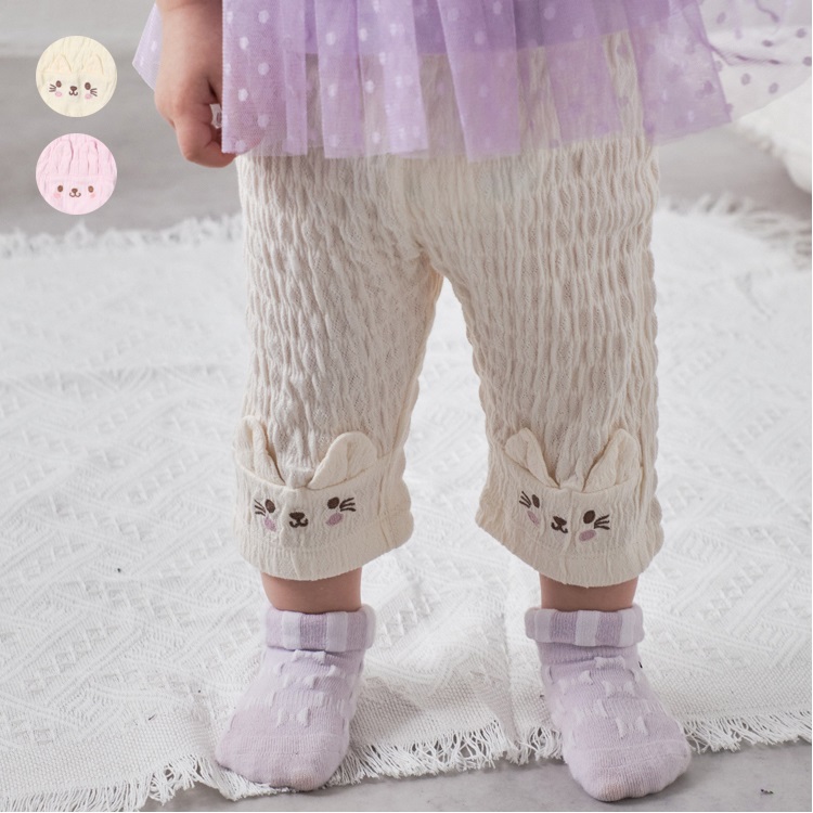 裾うさぎ・ねこ6分丈ハーフレギンス