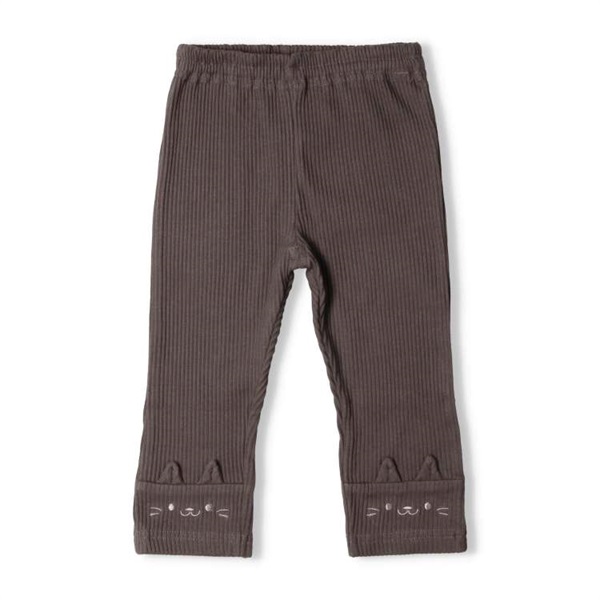 ネコ・ウサギテレコレギンス・パンツ(スミクロ-80cm)