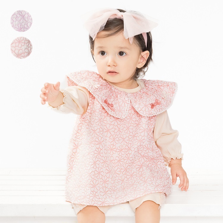 エンボス花柄チュニック